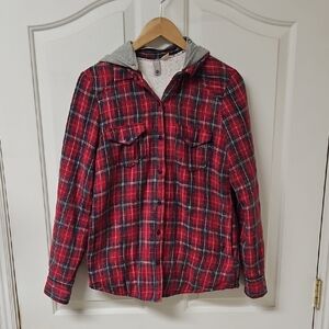 Element Flannel Sherpa Lined Jacket With Detachable Hood